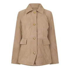 ダナキャラン レディース アウター ジャケット・ブルゾン キルティング Donna Karan Womens Quilted Jacket Lt Khaki Suede カーキのサムネイル