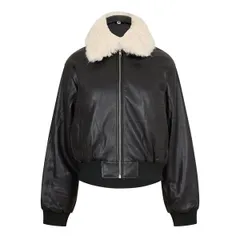 リーバイス レディース アウター ジャケット・ブルゾン レザー Levis Womens Harper Heritage Leather Jacket Caviarのサムネイル