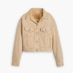リーバイス レディース アウター ジャケット・ブルゾン デニム Levis Womenshrunken Trucker Denim Jacket Chatter Brown ブラウンのサムネイル