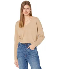 ヴィンス レディース アウター ニット・セーター Vネック Vince Weekend VNeck Cashmere Sweater Camel キャメルのサムネイル