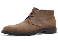 エコー メンズ シューズ ブーツ・レインブーツ Ecco Prague Plain Toe Tie Cocoa Brown ブラウン