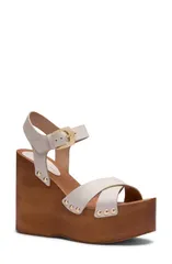スチュアート ワイツマン レディース シューズ サンダル Stuart Weitzman Kate Clog Wedge Sandal Women CREAM クリームのサムネイル