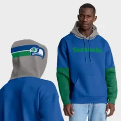 ファナティクス メンズ アウター パーカー・スウェット Mens Fanatics Royal Seattle Seahawks Helmet Retro Pullover Hoodie Royalのサムネイル