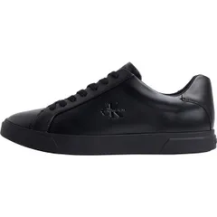 カルバンクライン メンズ シューズ スニーカー Calvin Klein Mens LowTop Trainers Triple Black ブラックのサムネイル
