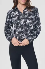 ダナ キャラン ニューヨーク レディース トップス シャツ プリント DKNY Printwist Front Shirt REFRACTED LIGHTSのサムネイル