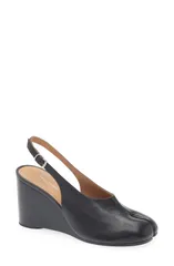 マルタンマルジェラ レディース シューズ パンプス Maison Margiela Tabi Wedge Slingback Pump BLACK ブラックのサムネイル