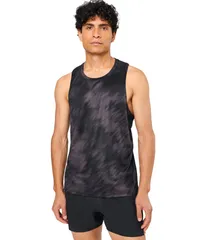 ブルックス メンズ トップス シャツ プリント Brooks Dash Singlet Printed Metablur Black ブラックのサムネイル