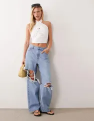マンゴ レディース トップス シャツ ホルター Mango Teen halterneck top Offwhite オフホワイトのサムネイル