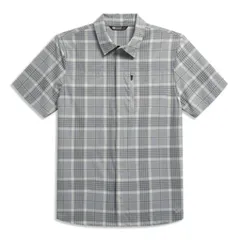 アウトドアリサーチ メンズ トップス シャツ 半袖 Outdooresearch Astroman ShortSleeve Sun Shirt Mens Light Pewter Plaid ピュータのサムネイル