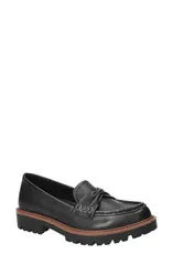ベラヴィータ レディース シューズ スリッポン・ローファー Bella Vitavalon Lug Sole Loafer Black Leather ブラックのサムネイル