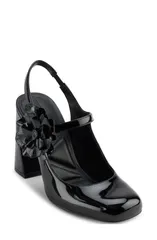 カール ラガーフェルド レディース シューズ ヒール KARLAGERFELD PARIS Pierra Slingback Pump Black ブラックのサムネイル