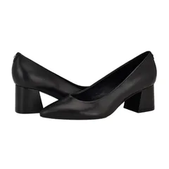 カルバンクライン レディース シューズ ヒール Calvin Klein Lenott Black Leather ブラックのサムネイル