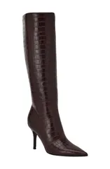 ゲス レディース シューズ ブーツ・レインブーツ GUESS Gressa Croc Embossed Knee High Boot Red レッドのサムネイル