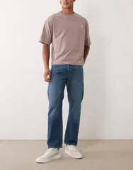 ジャック アンド ジョーンズ メンズ ボトムス デニムパンツ ジーンズ Jack Jones Christraight fit jeans in dark Blue Denim デニムのサムネイル