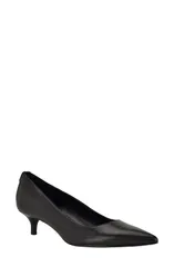 カルバンクライン レディース シューズ パンプス Calvin Klein Roxanna Pointed Toe Pump Black Leather ブラックのサムネイル