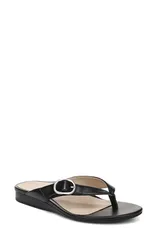 バイオニック レディース シューズ ヒール Vionic Ginny Flip Flop Black ブラックのサムネイル