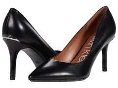 カルバンクライン レディース シューズ ヒール Calvin Klein Gayle Pump Black Leather 1 ブラックのサムネイル