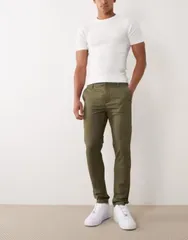エイソス メンズ ボトムス カジュアルパンツ ASOS DESIGN skinny chinos Khaki カーキのサムネイル
