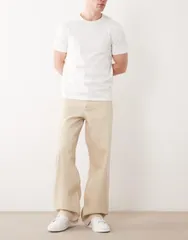 エイソス メンズ ボトムス デニムパンツ ジーンズ ASOS DESIGN baggy jeans in stone ストーンのサムネイル