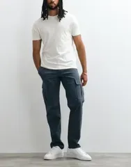 ジャック アンド ジョーンズ メンズ ボトムス カジュアルパンツ カーゴパンツ Jack Jonestraight cargo pants Turbulence グレーのサムネイル