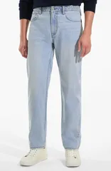 ランズエンド メンズ ボトムス デニムパンツ Lands End Rigid Comfort Waist Classic Fit Jean Light Northshore Washのサムネイル
