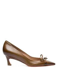 サントーニ レディース シューズ パンプス レザー ヒール Santoni MidHeel Patent Leather Pumps Brown ブラウンのサムネイル