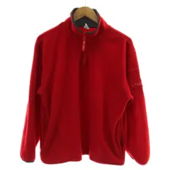 オールドネイビー OLD NAVY 90s フリース プルオーバーパーカー 16 赤 長袖 ハイネック ハーフジップ /GGのサムネイル