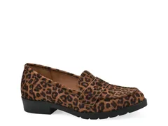 クリフバイホワイトマウンテン レディース シューズ スリッポン・ローファー Cliffs by White MountainGalah Penny Loafer Brown Leopard Printのサムネイル