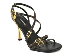 ナインウェスト レディース シューズ サンダル Nine WestLavva Sandal BrownBlack Snake Print ブラックのサムネイル