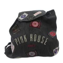 ピンクハウス PINK HOUSE デニム リュックサック バックパック ロゴパッチ 黒 ブラック /FF ■GY63のサムネイル