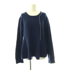ヨウジヤマモト YOHJI YAMAMOTO 24AW HALF CARDIGAN KNIT FLARED HEM PO ニット セーター 長袖 アルパカ 2 ネイビー /HK ■OS ■SHのサムネイル
