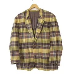 メンズメルローズ MEN'S MELROSE ヴィンテージ 80s 90s ジャケット チェック テーラード シングル 2ボタン M マルチカラーのサムネイル