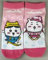 【中古】衣類 ちいかわ＆ハチワレ(スキー) キャラットソックス 22～25cm 「ちいかわ なんか小さくてかわいいやつ」 リゾート限定のサムネイル