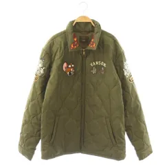 バンソン VANSON TJV-2033 TOM&JERRY リップストップ ベトジャン ジャケット キルティング 中綿 ジップアップ XS カーキ /HK ■OSのサムネイル