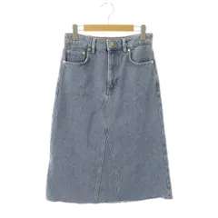 ガニー GANNI 23AW Heavy Denim Midi Skirt デニムスカート フレア 34 ライトブルー J1289 /CX ■OSのサムネイル
