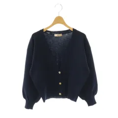 マーリエパーエフデ Maglie par ef-de ビジューボタンニットカーディガン Vネック 7 ネイビー /DF ■OSのサムネイル