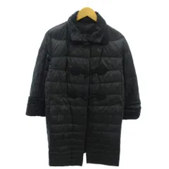 エルマノシェルビーノ ERMANNO SCERVINO 美品 ダウンジャケット チャイナボタン ロールアップ ミドル丈 38 黒 ブラック 0118 IBO87のサムネイル