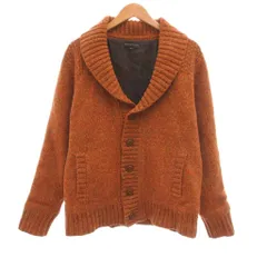 ザ スコッチ ハウス The Scotch House カーディガン ウール L オレンジ 橙色 ショールカラー 長袖 ボタンフロント /SC ■ECF004のサムネイル