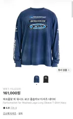 2 FAR FROM WHAT ウォッシュド ロゴ ロングスリーブ Tシャツ ネイビーのサムネイル