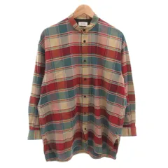 ザ リラクス THE RERACS 21FW バンドカラーシャツ  オーバーサイズ チェック 長袖 F マルチカラー /FF ■GY57のサムネイル
