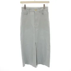 ミューズ ドゥーズィエム クラス MUSE de Deuxieme Classe 25SS ストレッチツイルバックフレア STRETCH TWILL B/FLARE スカート ロング ジップフライ 麻 34 水色 ライトブルー 25060500413010のサムネイル