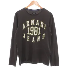 アルマーニ ジーンズ ARMANI JEANS Tシャツ 長袖 クルーネック ロゴプリント チャコールのサムネイル