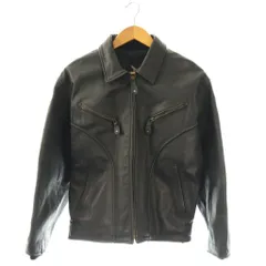 エドウィン EDWIN MOTORCYCLE RIDER ライダース ジャケット レザー M ブラック /HK ■GY18のサムネイル