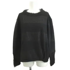 ギャバジンケーティー Gabardine K.T ニット セーター ウール 13 黒 ブラック ボーダー柄 フリンジ装飾 長袖 /KK ■ECB005のサムネイル