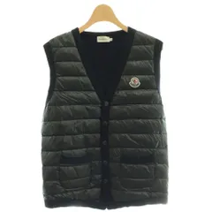 モンクレール MONCLER マリア トリコ ジレ MAGLIA TRICOT GILET ニット切替 ダウン ベスト M 黒 紺 /CX ■OS ■ADのサムネイル