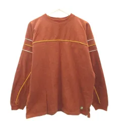 エーグル AIGLE トレーナー スウェット XL エンジ 長袖 クルーネック ラインデザイン ミドル丈 /YS17 ■GY58のサムネイル
