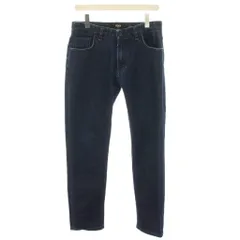 フェンディ FENDI デニムパンツ ジーンズ ジップフライ カイマンレザー 32/34 紺 ネイビー 12CPF-18-2159 /YTのサムネイル
