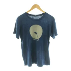 ブルーブルー BLUE BLUE Tシャツ M 紺 半袖 サメプリント柄 ラウンドネック /JPのサムネイル