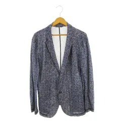 エポカ ウォモ EPOCA UOMO ジャケット 上着 50 青 ブルー 総柄 テーラードカラー 長袖 M1E17-778-26 /AH7 ■ECE004のサムネイル