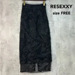 RESEXXY リゼクシー F フリー ブラック エンブロイダリーシアースカート タイトスカート ロングスカート ミモレ丈 シアー レース 刺繍 スリット ハイウエスト ボトムス エレガント きれいめ 大人 セクシー おしゃれ トレンド ★ ■◇ ■◆のサムネイル
